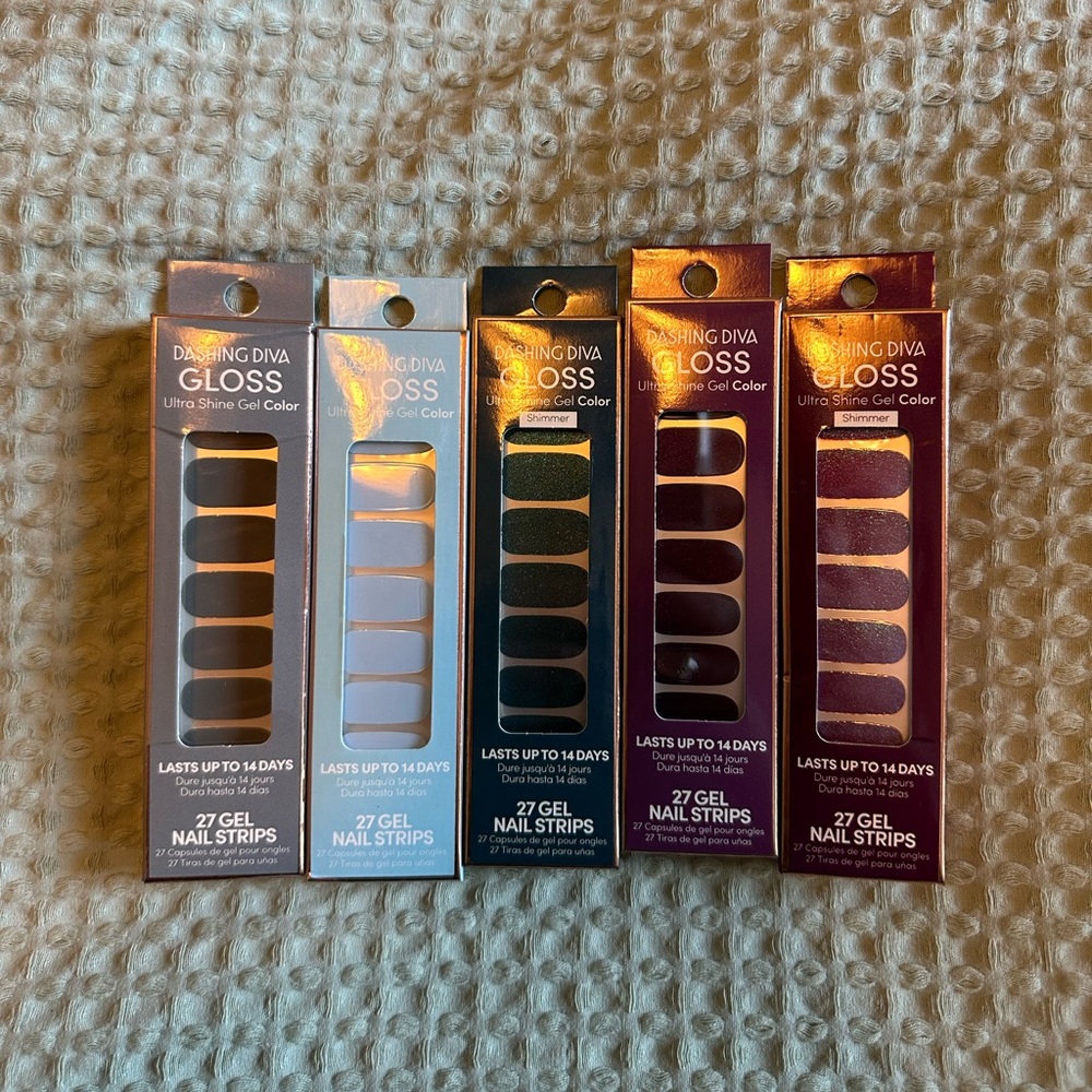 Dashing Diva Gloss - Set of 5 Blues and purples